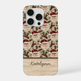 Capinha de Telefone Santa 3D Bordada | Personaliza