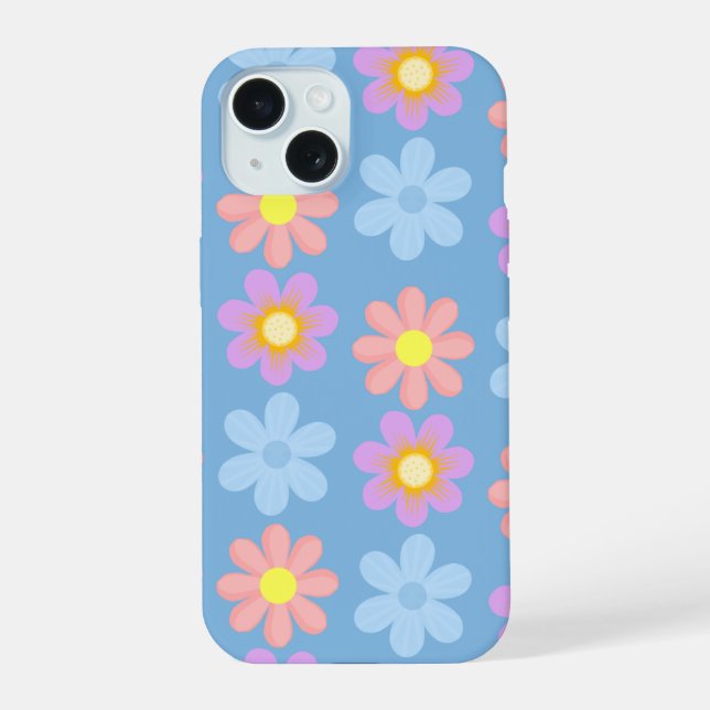 capinha floral fofa para iphone 15. (Verso)