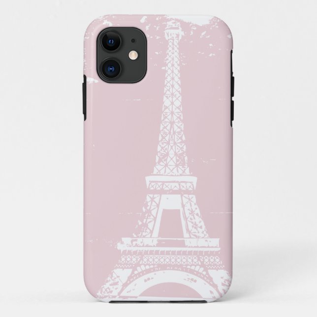 Capinha para iphone 5 Torre Eiffel Rosa (Verso)