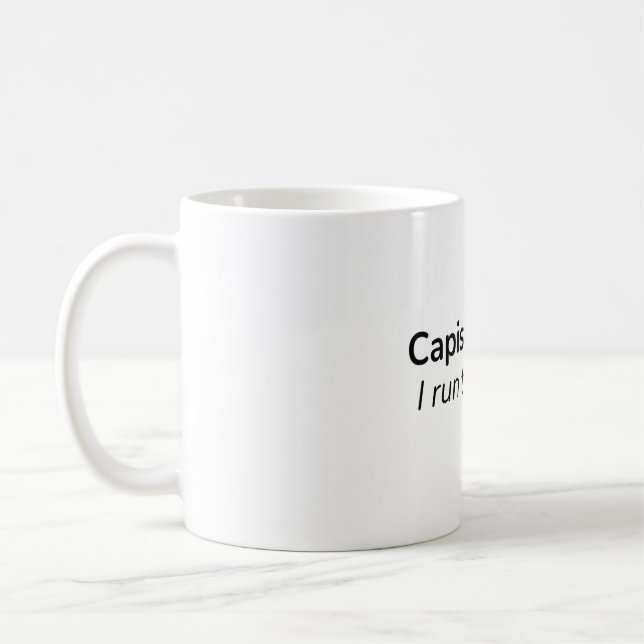 Capisce? Eu Dirijo a Mesa. – Caneca de Café (Esquerda)