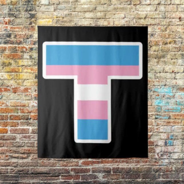 Capital T Tapeçaria Orgulho Trans (Criador carregado)