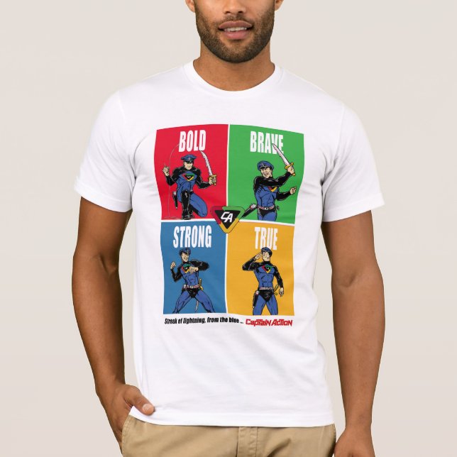 Capitão Action Bold Brave T-Shirt (Frente)