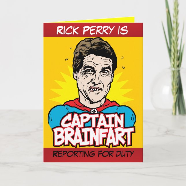 Capitão Brainfart Cartão de Rick Perry (Frente)