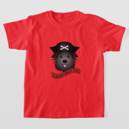 Capitão Cachorro Negro - Camisa Básica Para Crianç