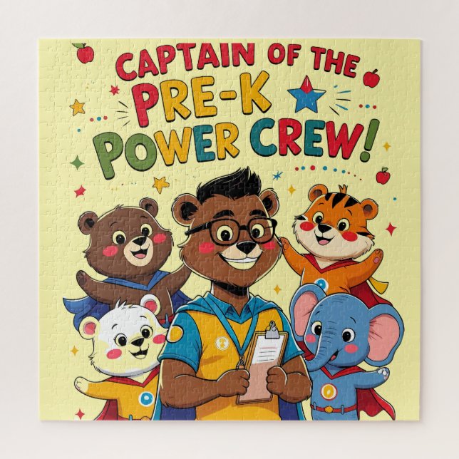 Capitão da Equipe de Poder Pré-K - Quebra-cabeça  (Vertical)