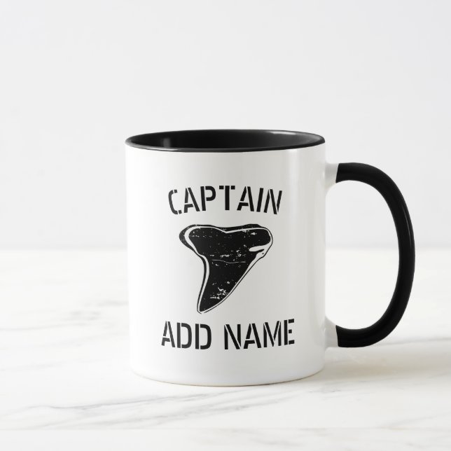 Capitão de barco personalizado nome caneca de café (Direita)