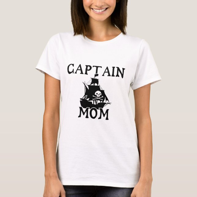 Capitão Mãe Senhoras T-Shirt (Frente)