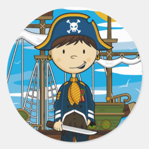 Capitão novo Etiqueta Folha do pirata