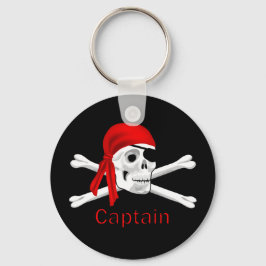 Capitão Pirate Skull & Crossbones Chaveiro 2