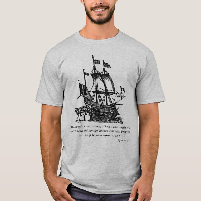 Capitão Sangue Pirata T-shirt (Frente)