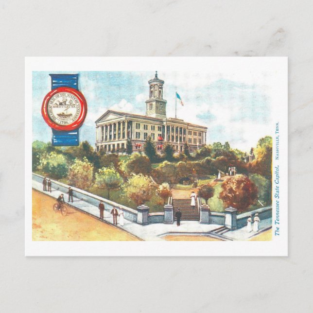 Capitólio Vintage Tennessee com cartão postal (Frente)
