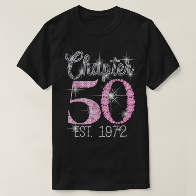 Capítulo 50 EST 1972 Camiseta de Aniversário de 50 (Frente do Design)
