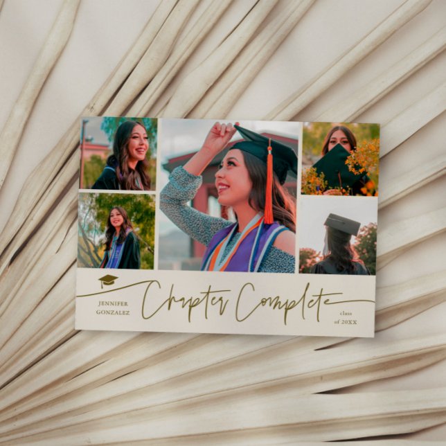 Capítulo Completo Cartão de Graduação Multi Foto C (Criador carregado)
