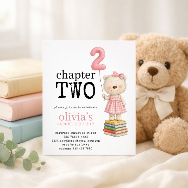 Capítulo Dois Urso Livro Menina Aniversário de 2 A (Criador carregado)
