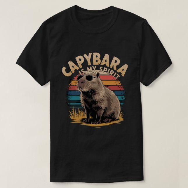 Capivara é minha camisa do animal espiritual, aman (Frente do Design)