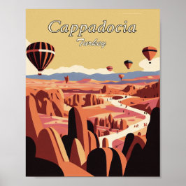 Cappadocia Turquia Poster de arte minimalista da v