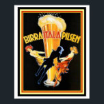 Cappiello Birra Itala Pilsen Poster 16 x 20<br><div class="desc">Leonetto Cappiello poster de propaganda de Birra Itala Pilsen. Cerveja Pilsner Italiana.</div>