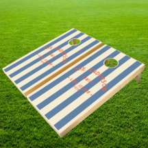 Capri Blue Striping & Family Name