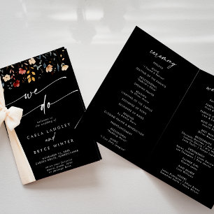 Caprichoso Boho Programa de Casamento Dobrado de F