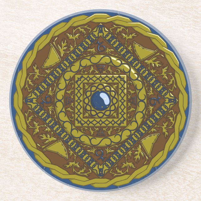 Capricorn Mandala Porta copos (Frente)
