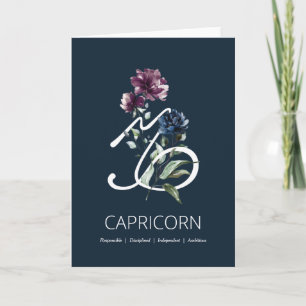 Capricorn Traça Cartão de Aniversário