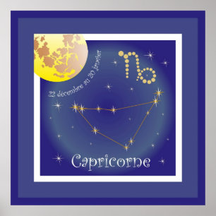 Capricorne 22 décembre au 20 poster janvier