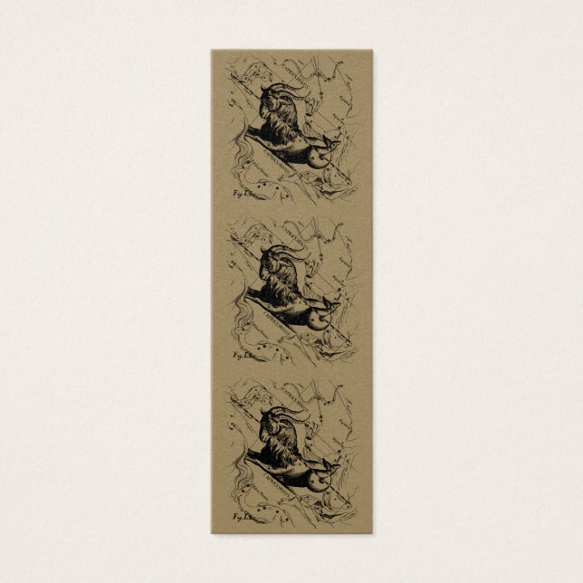 Capricórnio Constelação Hevelius 1690 em Taupe (Frente)