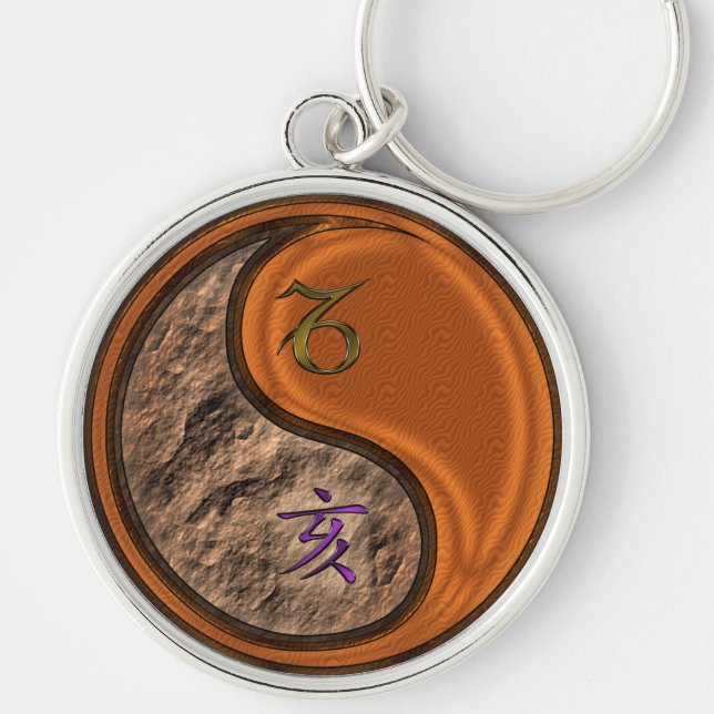 Capricórnio e Chaveiro de madeira (Frente)