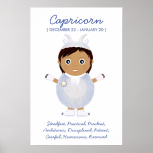 Capricórnio - poster do horóscopo da menina