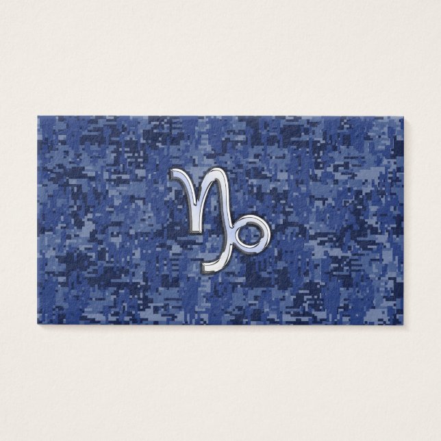 Capricórnio Zodiac - Sinal no camo digital azul ma (Frente)