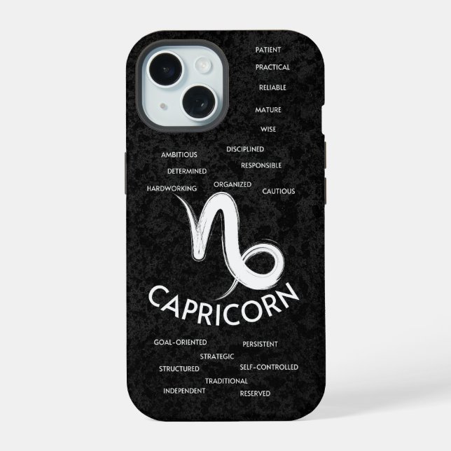 Capricórnio Zodiac Traços de Horóscopo Caras (Verso)