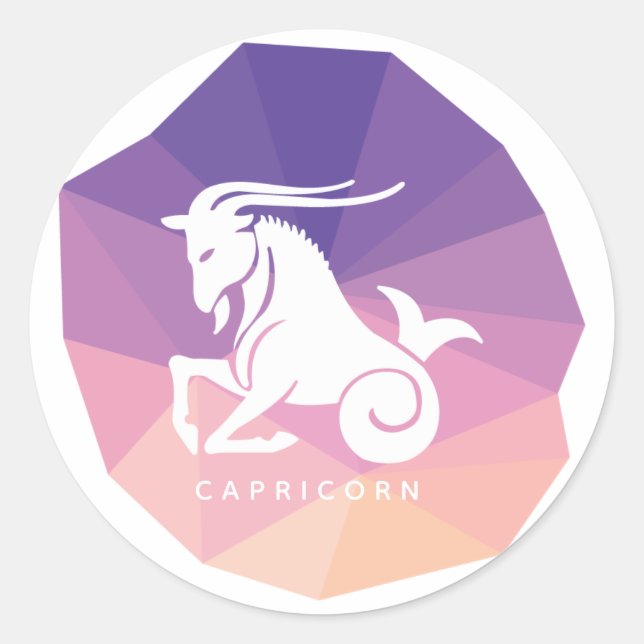 Capricórnio zodiano: autocolantes modernos (Frente)