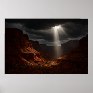 Caprock Canyons Poster - Dramatic Sunbeam Print
