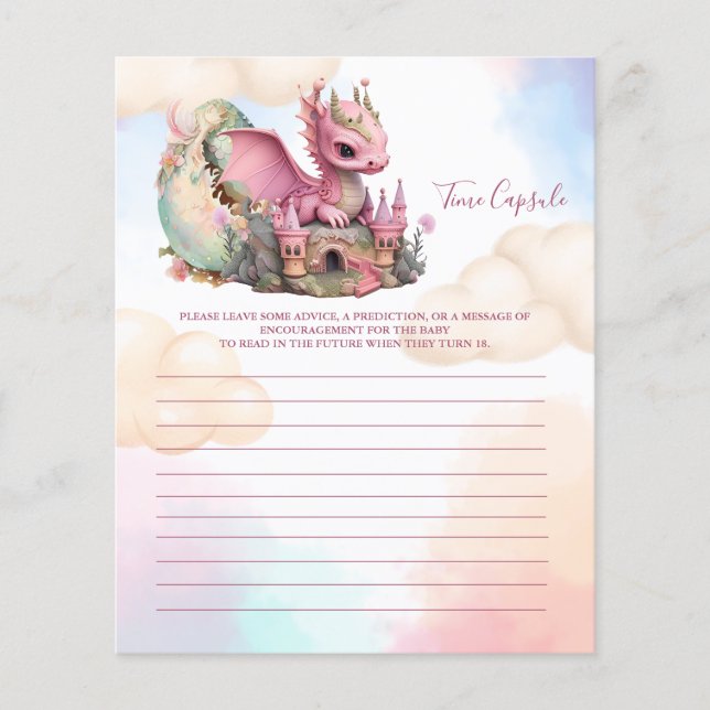 Cápsula de Tempo dos Jogos do chá de fraldas (Frente)