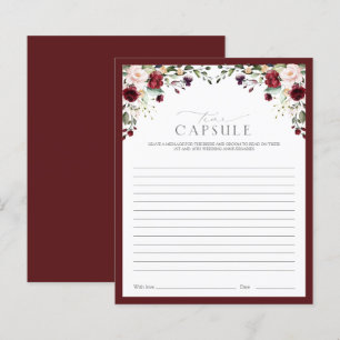 Cápsula do Tempo Floral Elegante em Burgundy Jogo