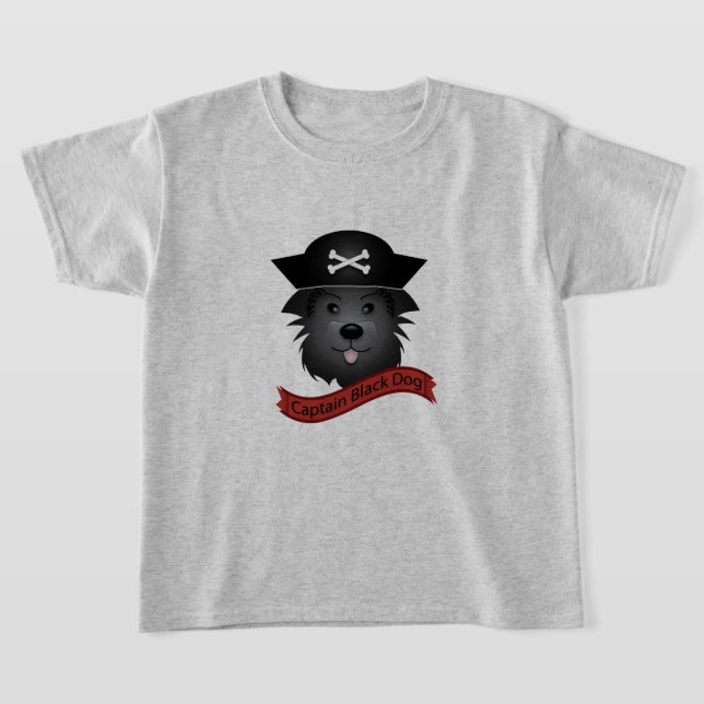 Captain Black Dog - Camiseta Básica Infantil (Postura )