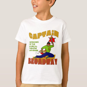 Captain o t-shirt de Lite dos miúdos de Broadway