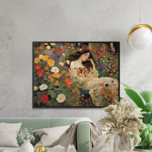 Captivando Impressão de Paisagem de Algodão Vintag