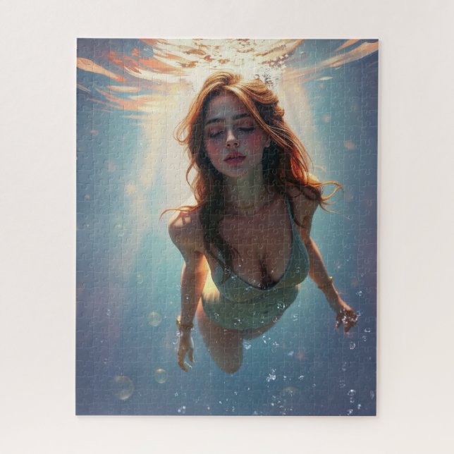 Captivando o Quebra-cabeça de serra-gigante oceâni (Vertical)