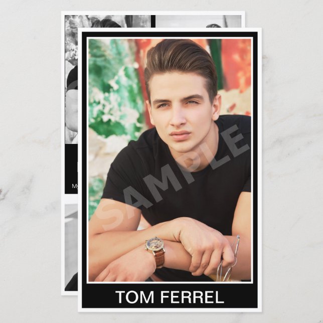 Captura de cabeça do ator modelo Zed (Frente/Verso)