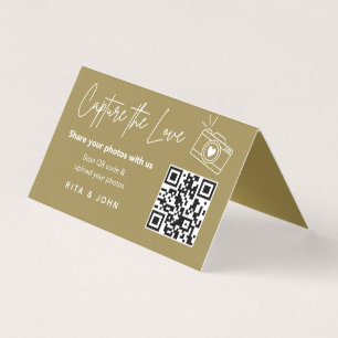 Captura Moderno Chic O Amor Código QR Cartão Dobra