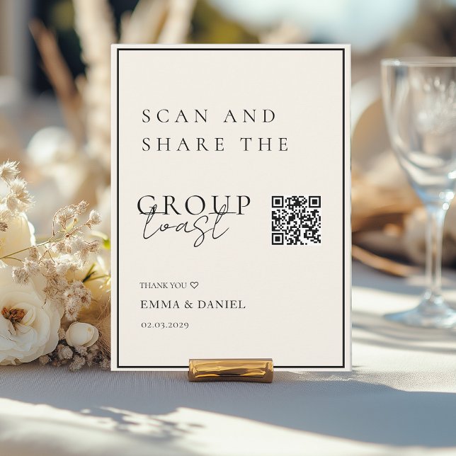 Capturar cada momento - compartilhamento de fotos  (Capture Every Moment–Wedding QR Code Photo Sharing. Personalized with your names, date and text.)