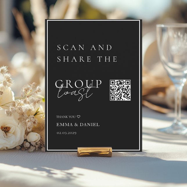 Capturar cada momento - compartilhamento de fotos  (Capture Every Moment–Wedding QR Code Photo Sharing. Personalized with your names, date and text.)