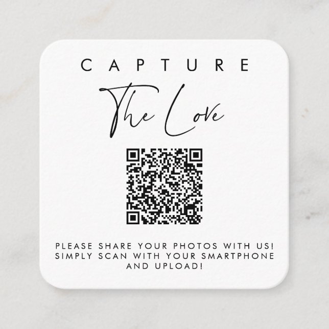 Capture os cartões de amor com código QR (Frente)