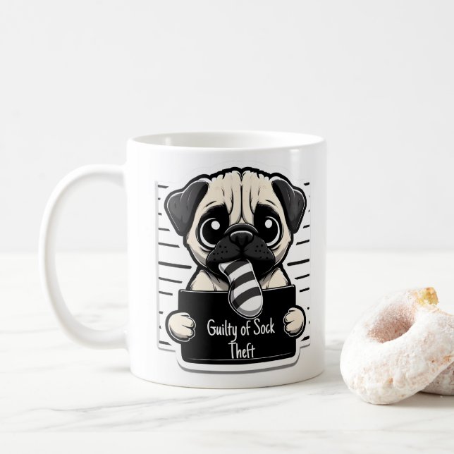Capucheira de canecas - Pug - Coffee Mug (Com Donut)