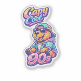 Capy Cool Adesivo Capivara Retro anos 90