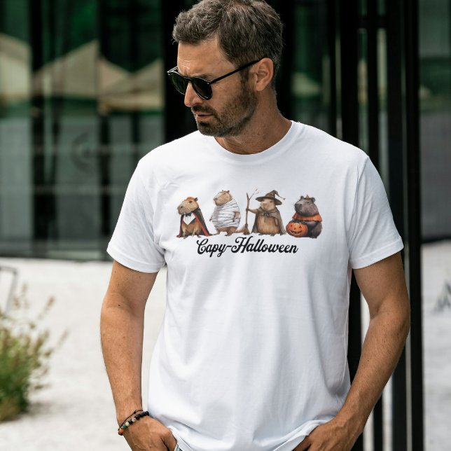 Capy Halloween Capybara Halloween T-Shirt Engraçad (Criador carregado)