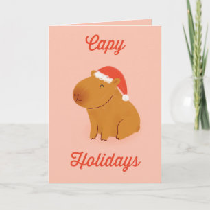 Capy Holidays Cartão de Natal Capybara