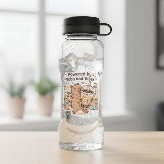 Capybara Boba Adesivo – Cute Kawaii Chá Bubble