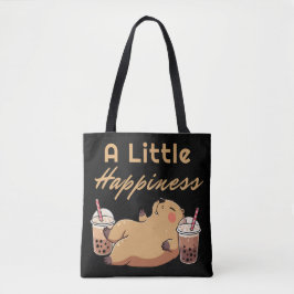 Capybara Bubble Tea Cute Tote Bag